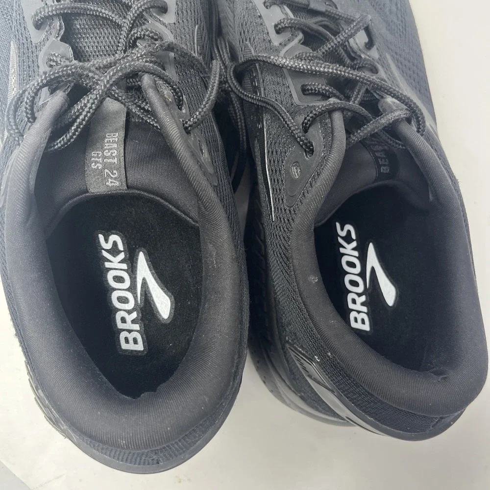 Brooks Beast GTS 24 Shoes Mens Size 12 4E Extra Wide Black Sneakers Athletic